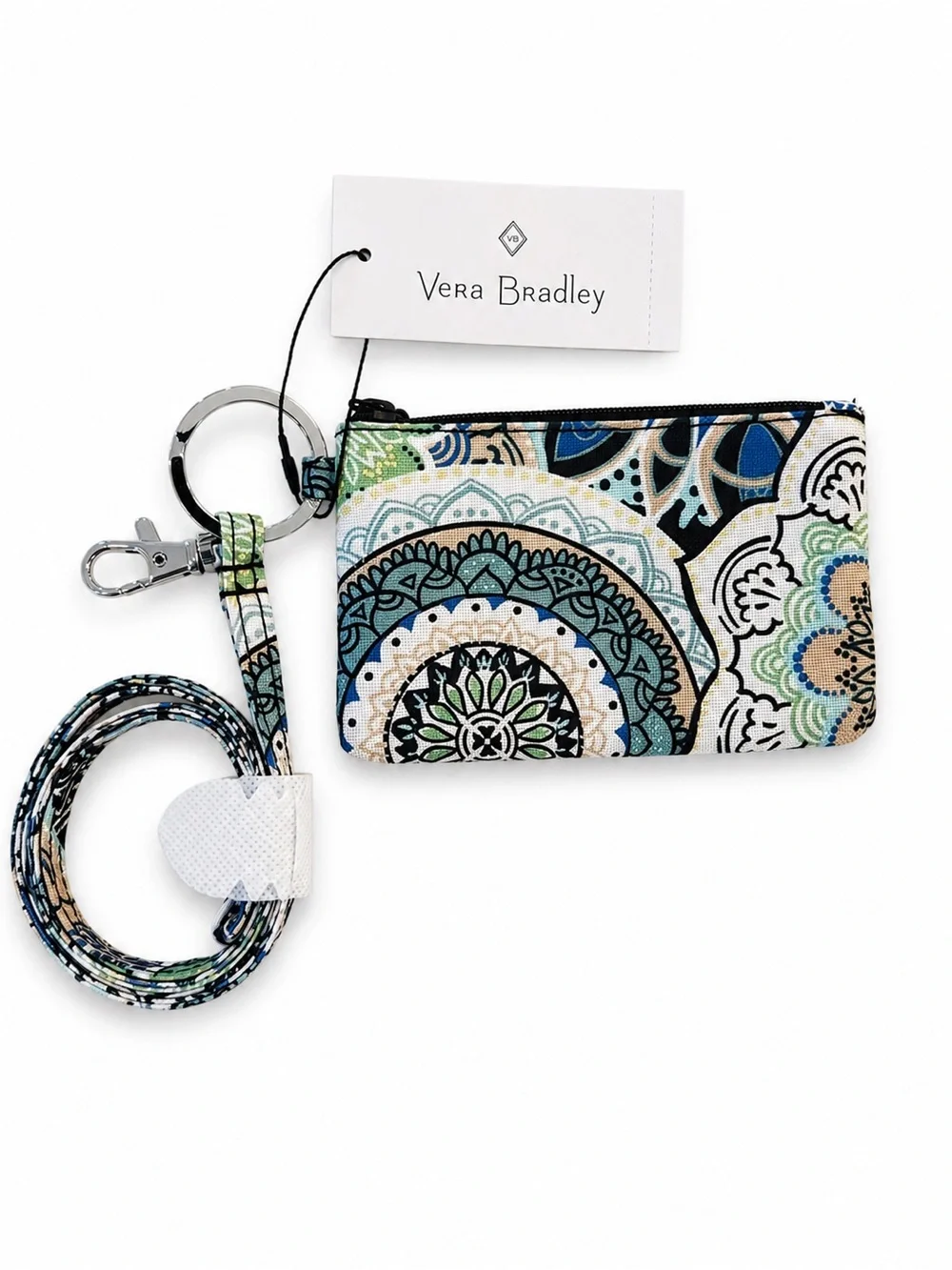 Vera Bradley Lighten Up Zip ID & Lanyard Sketched Medallion